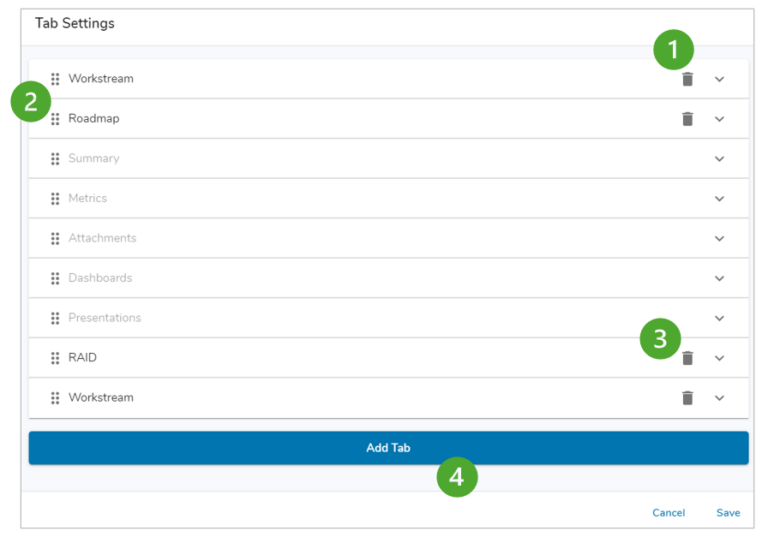 Managing Tabs – Shibumi Help