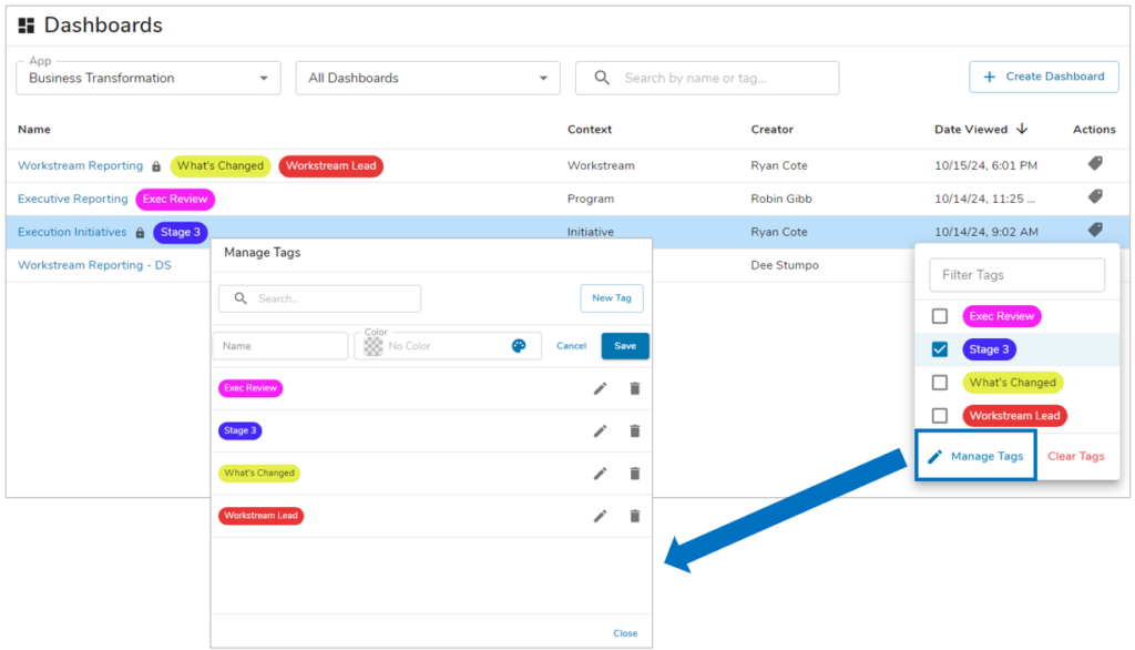 Dashboards – Shibumi Help
