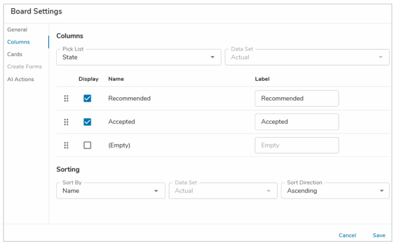 Configuring Board Sections – Shibumi Help
