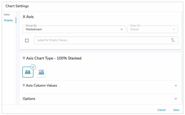 100% Stacked Chart Section – Shibumi Help