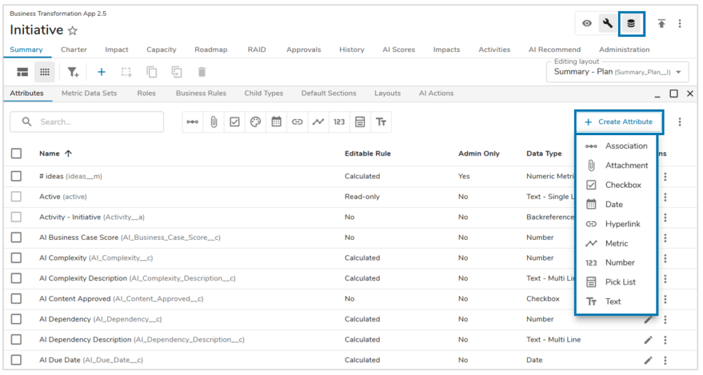 Creating and Editing Attributes from the Data Panel – Shibumi Help