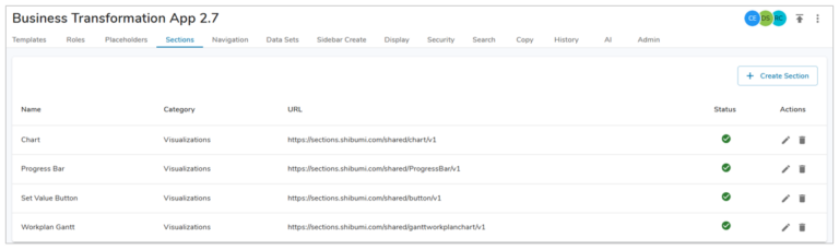 Managing Sections – Shibumi Help